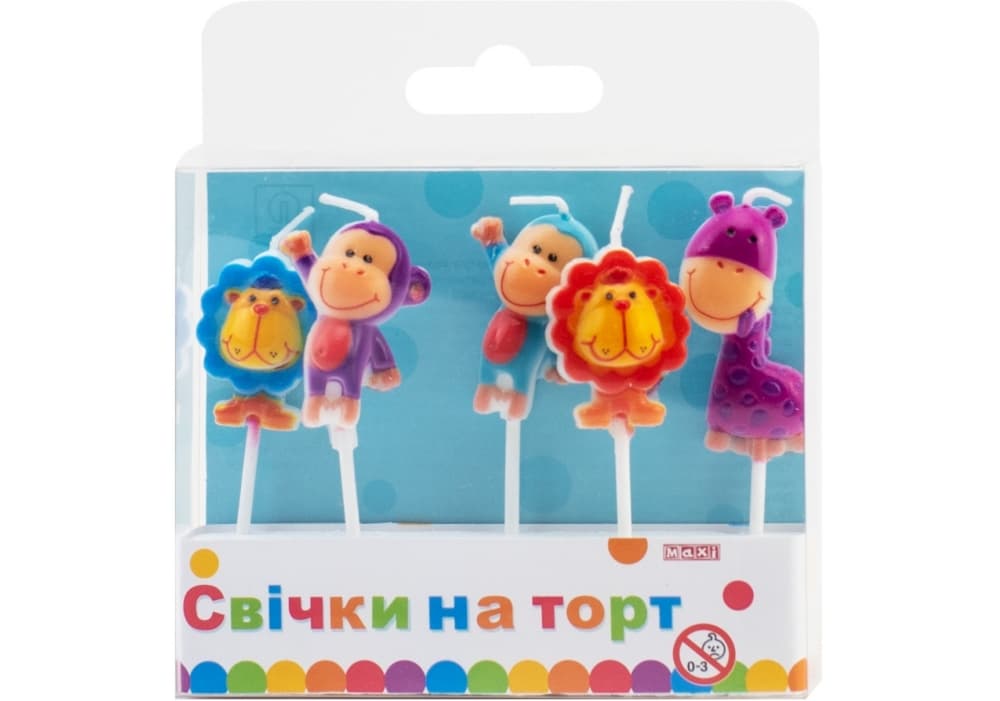 Набор свечей в торт Africa 5 шт Maxi (48) №MX629095