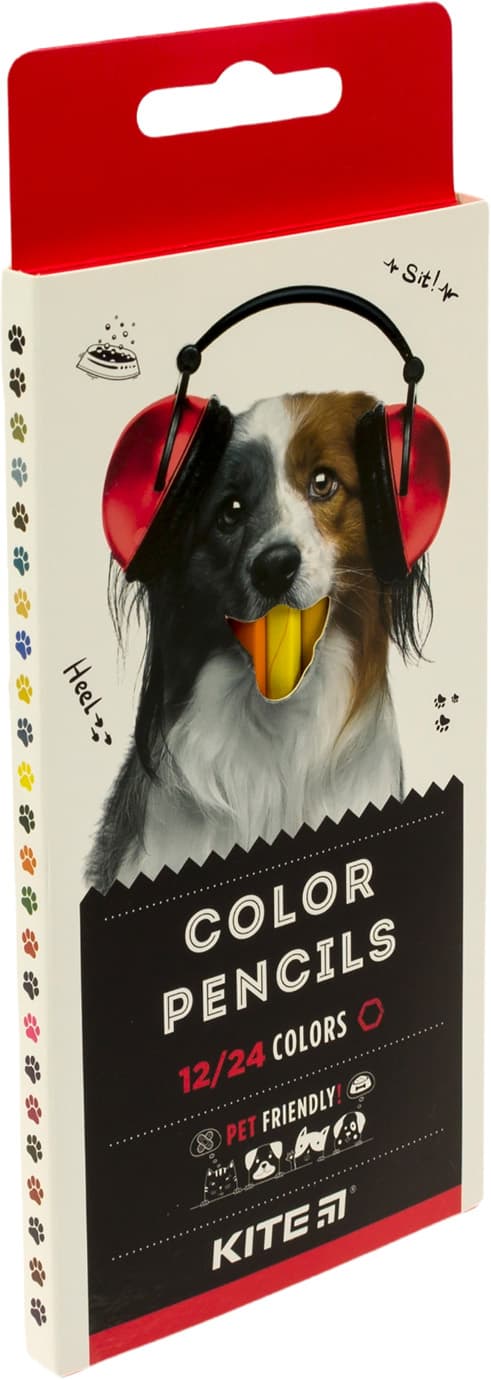 Олівці кольорові 12 кольорів Kite Kite Dogs двосторонні (12) (240) №K22-054-1