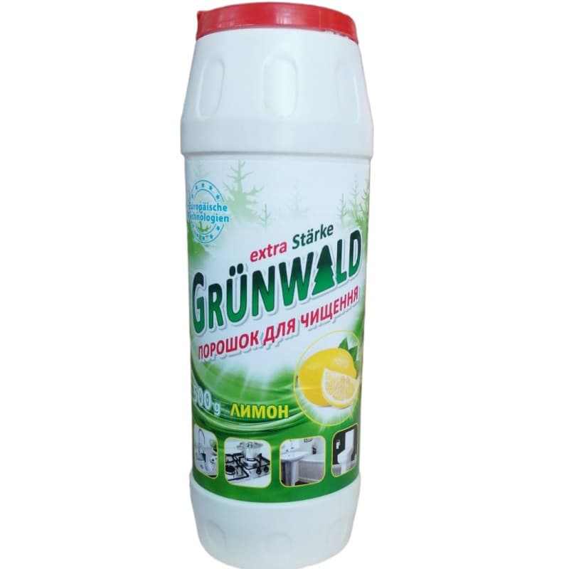 Чистячий порошок для кухні та ванної Grunwald 500 г Лимон (24)
