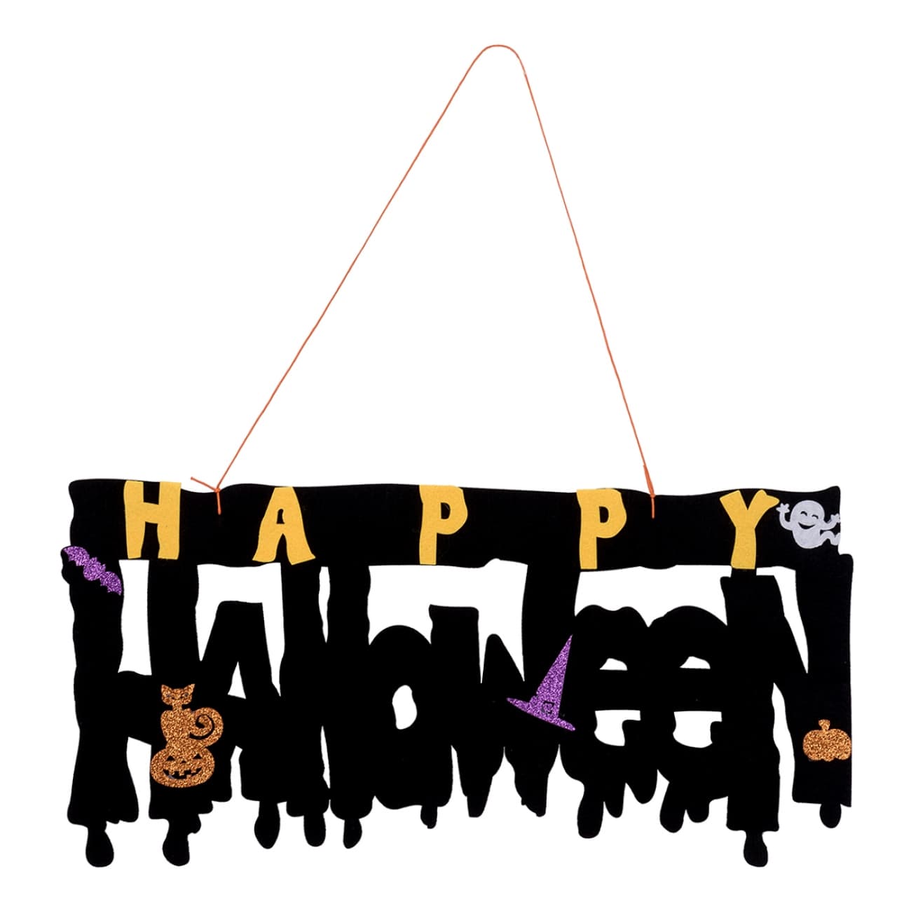 Декор "Yes! Fun" Хэллоуин "Happy Halloween" 41х20 см фетр №973704(6)