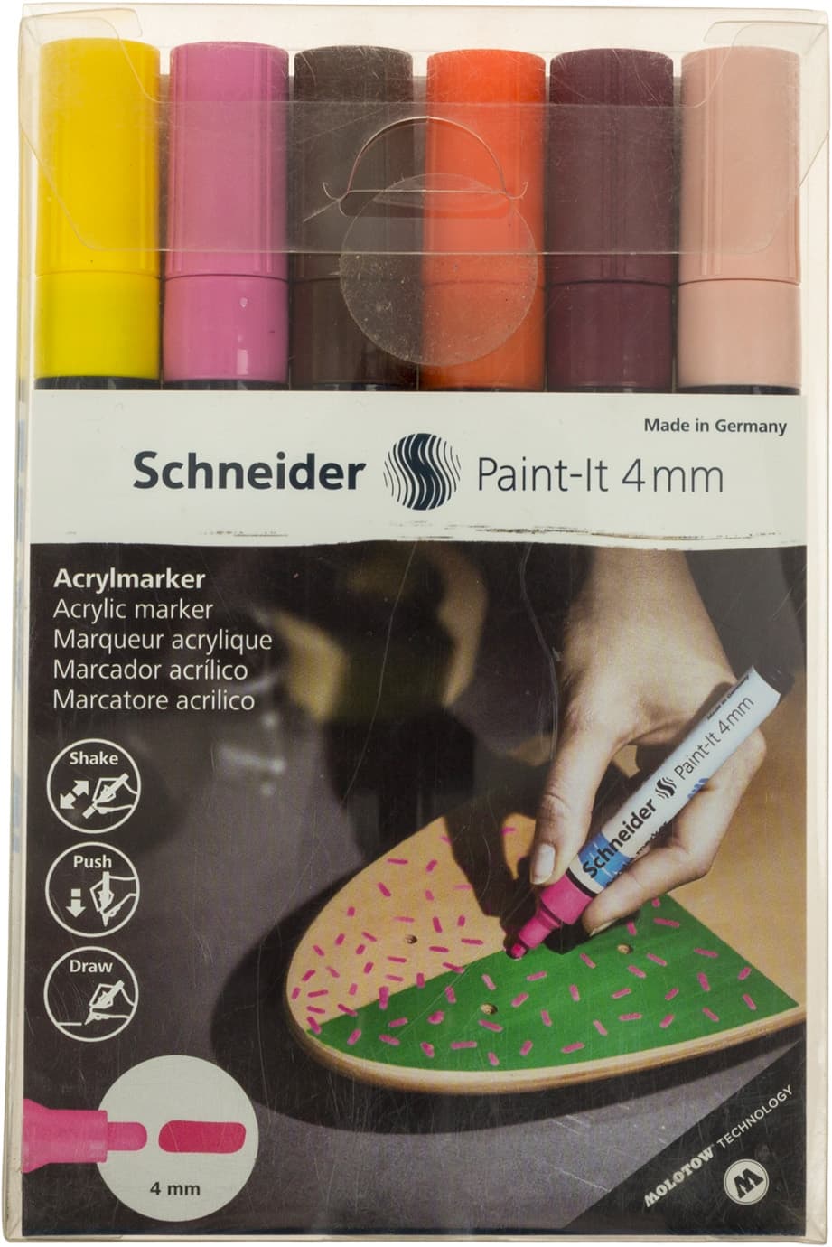 Набор маркеров акриловых Schneider Paint-it 320 4мм Wallet Set1 6 цветов S120297