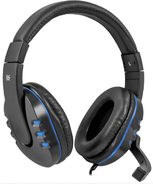 Навушники Defender Warhead G-160 ігрові 2,5м black/blue+мікрофон №64118