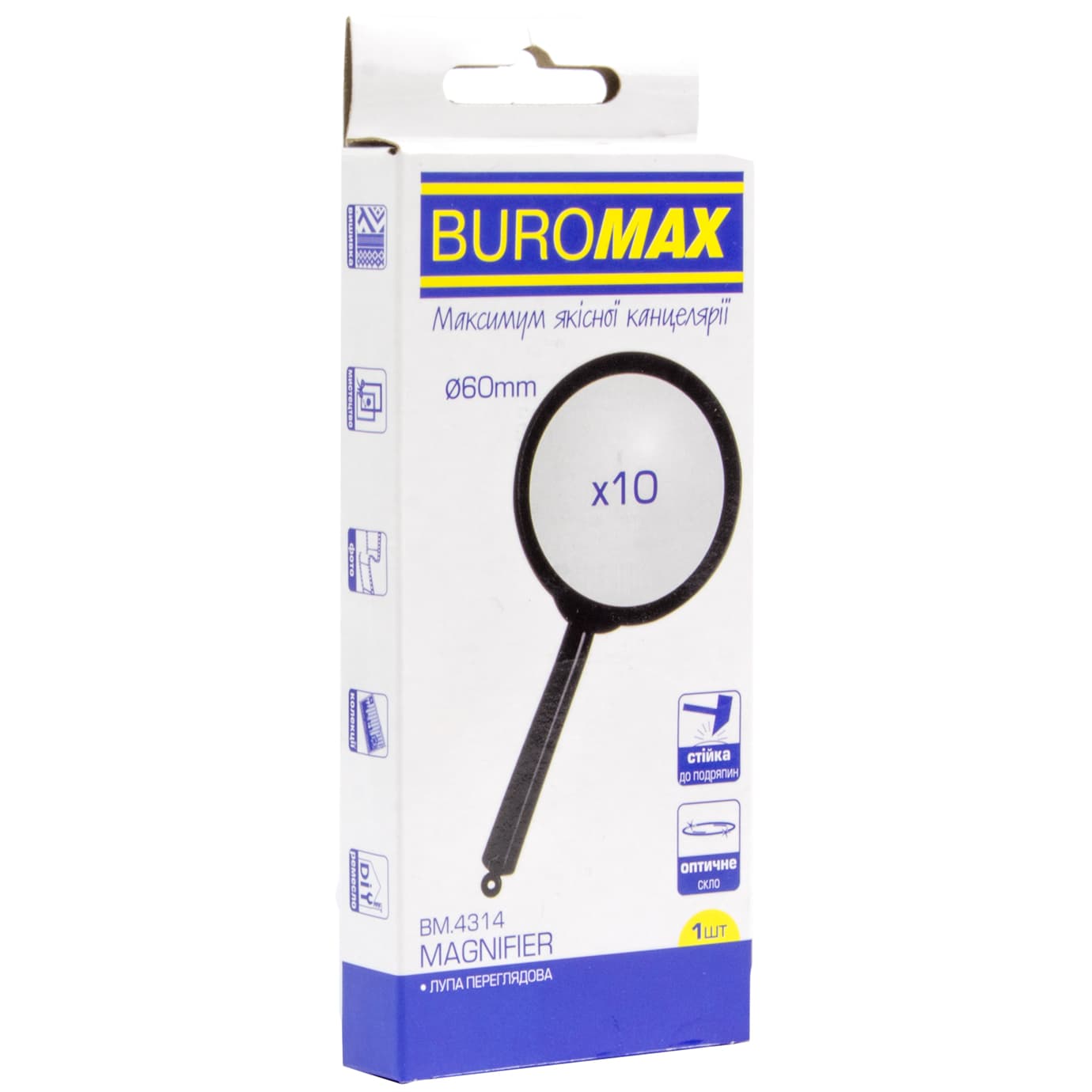 Лупа "Buromax" №BM.4314 10-кратное увелич.(24)