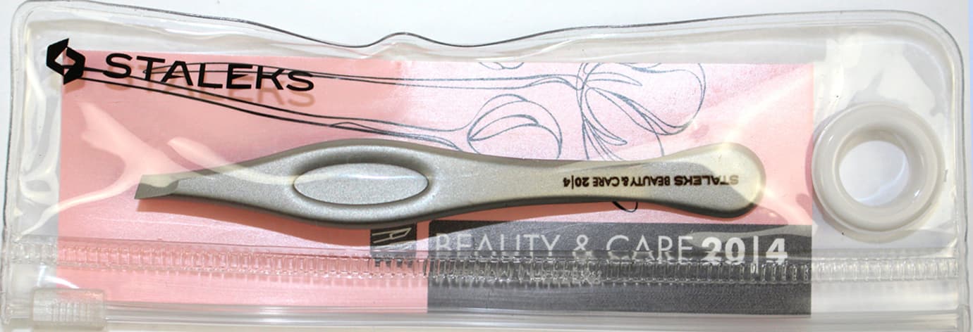 Пинцет "Beauty & Care" узкие скошенные кромки №TBC-20/4