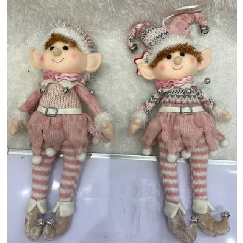 Фигурка новогодняя "Elf" 40см,розовый №R90767