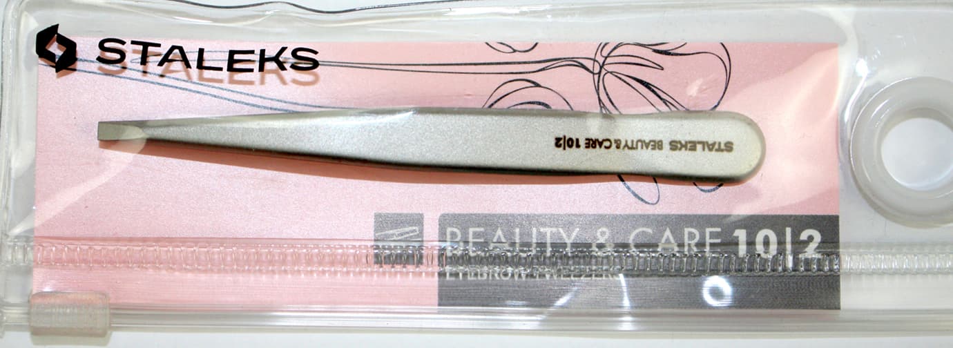 Пинцет "Beauty & Care" узкие прямые кромки №TBC-10/2