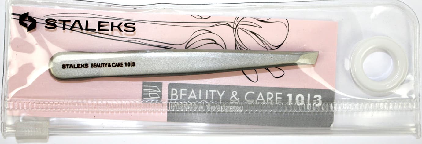 Пинцет "Beauty & Care" широкие скошенные кромки №TBC-10/3