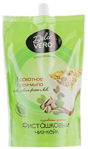 Крем-мыло жидкое "Dolce Vero" (запаска) Фисташковый чиз-кейк 500мл(16)