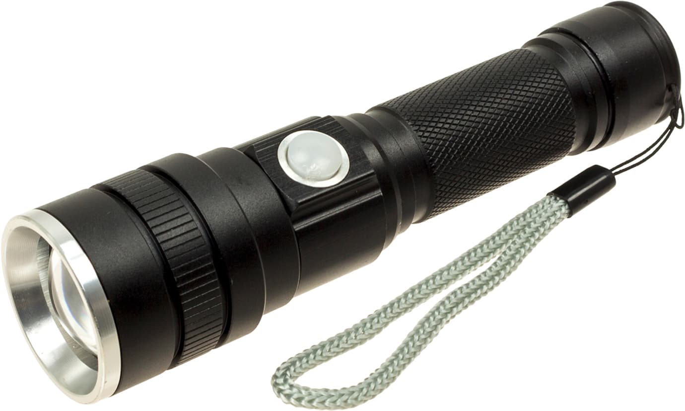 Фонарь на аккумуляторе металлический X-balog зарядное устройство microUSB, zoom, 18650, 3 режима №BL-611-P50