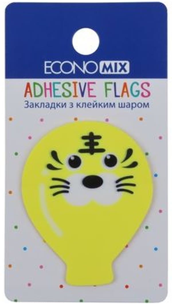 Стикеры-закладки пласт. "Economix" Fun balloons 40х50мм 20шт ассорти №E20967-01(48)