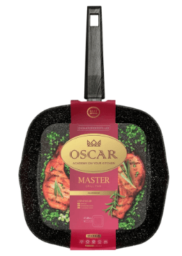 Сковорода-гриль алюм. антиприг. покрытие "Oscar Master" 28см №OSR-8102-28(6)