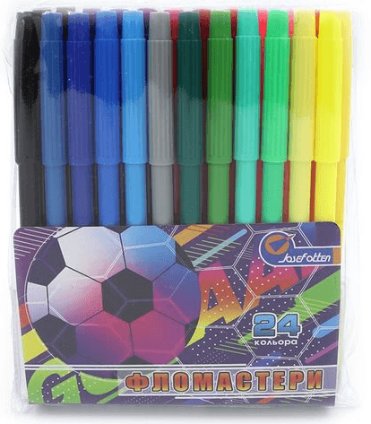 Фломастери "J.Otten" 24кольор. "Футбол" №828-24LE(12)(96)