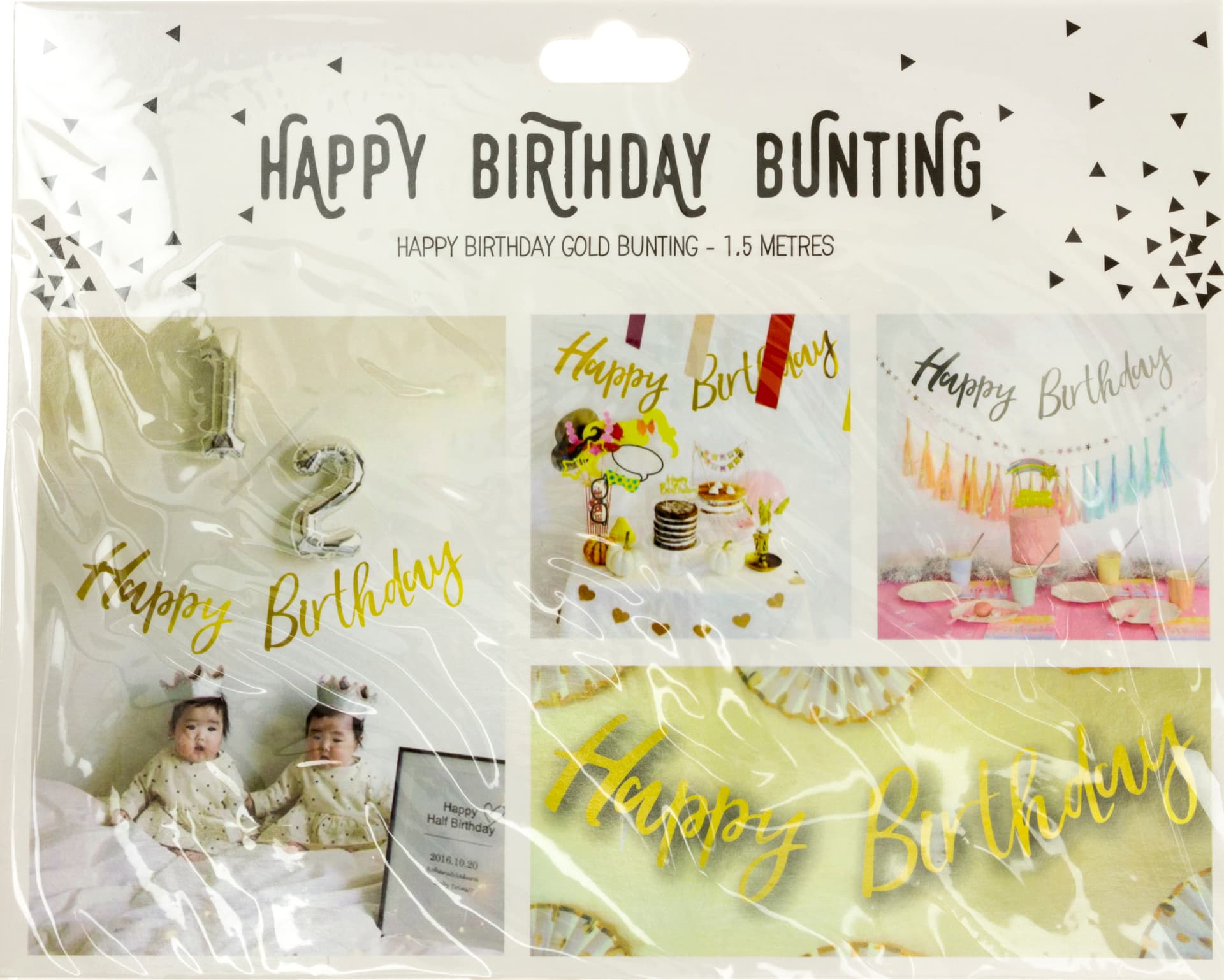 Гирлянда "Happy Birthday" серебро №80204
