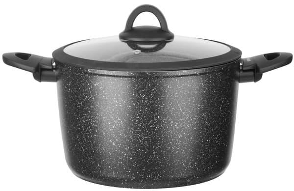 Кастрюля алюм. антиприг. покрытие "Ringel Zira" 24см 6,3л с крышкой №RG-21006-24h(6)