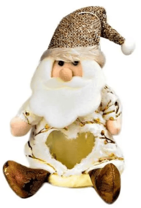 Мешок новогодний "Santa&Co" 12х22см,3 вида №R30923(120)(360)