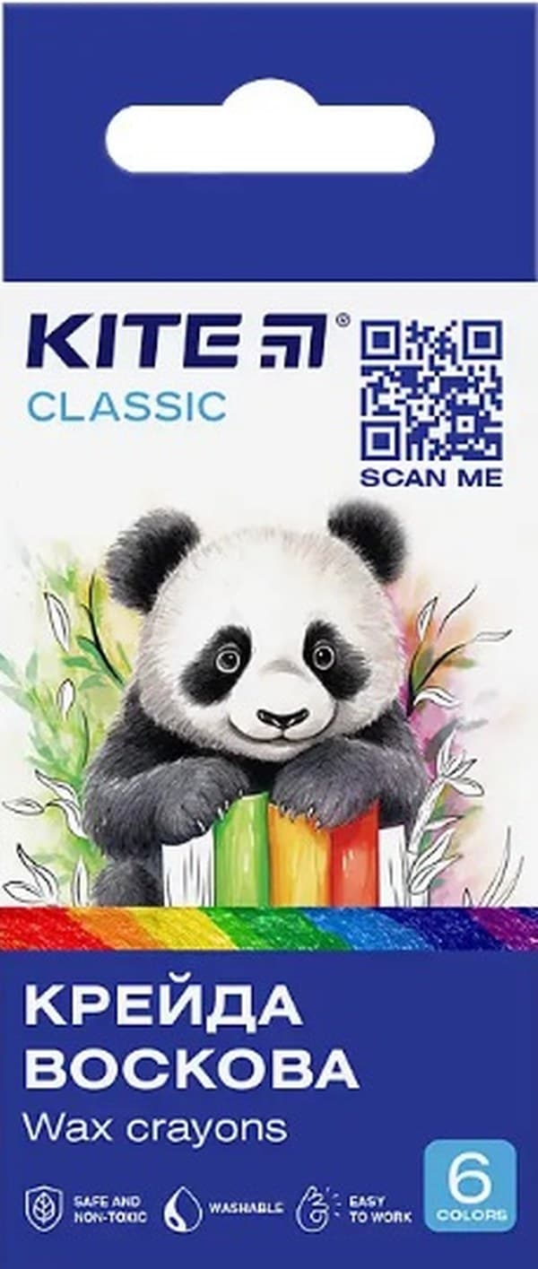 Крейда воск. "Kite" №K-1076 6кольор. Classic(24)