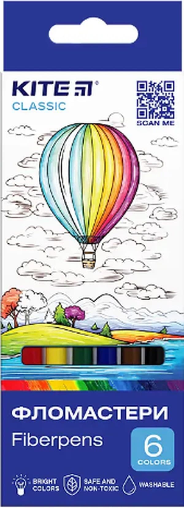Фломастеры "Kite" 6цветн. Classic №K-446(24)(192)