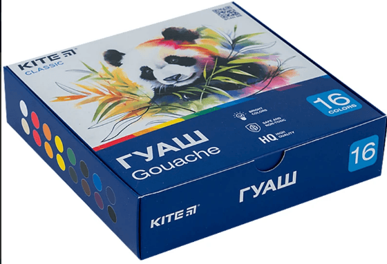Гуашь "Kite" Classic 16цветн. 20мл №K-096(10)