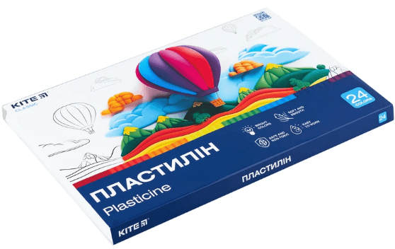 Пластилін "Kite" Classic 24 кольор. 480гр №K-089(10)