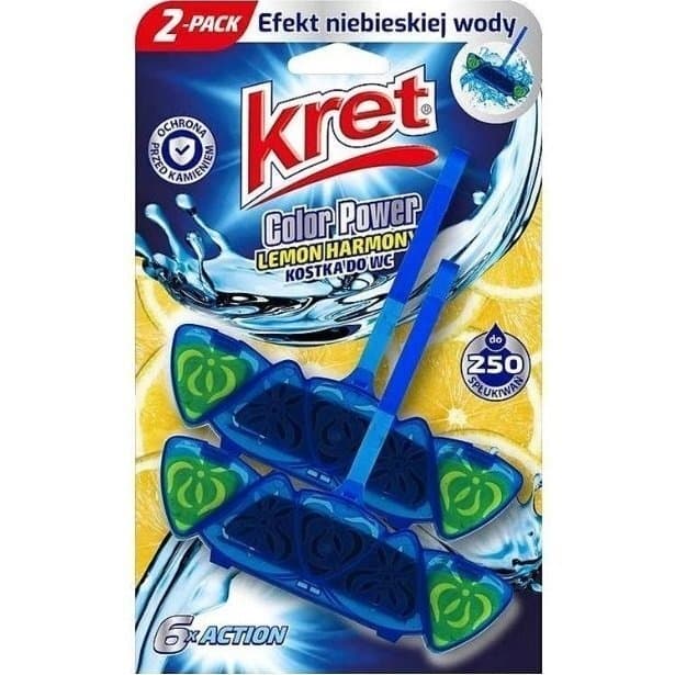 Підвісний блок д/туалету твердий "Kret" Lemon harmony 2x40мл №9130(10)