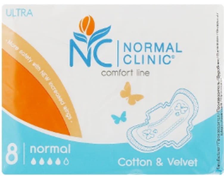 Прокладки "Clinic" Comfort cotton&velvet 10шт №NCF04B/2864(24)