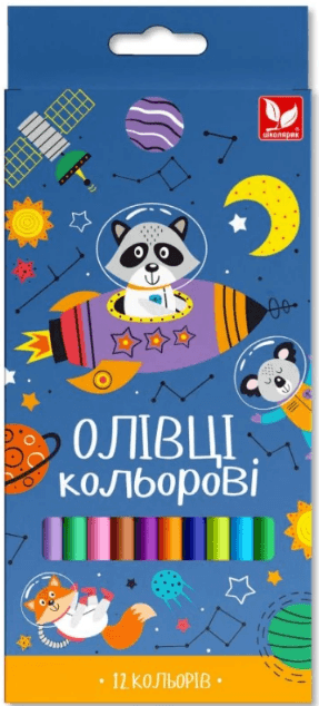 Карандаши цветн. 12 цветн. "Школярик" №131SH-12 тригран.(12)