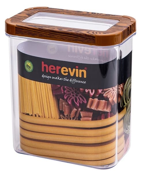 Контейнер для пищ. прод. пласт. "Herevin Wood" Transparent Lid 1,8л №161207-003