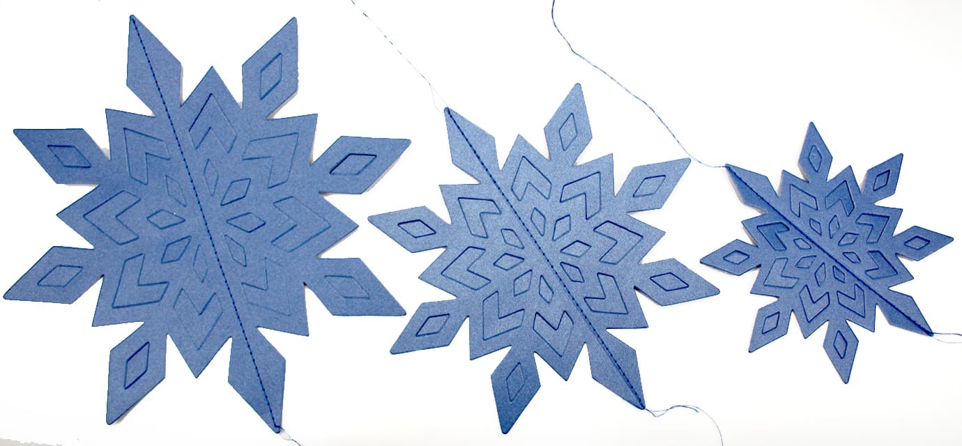 Декор-подвеска новогодняя бумажная "Snowflake" синий 25см №R96067