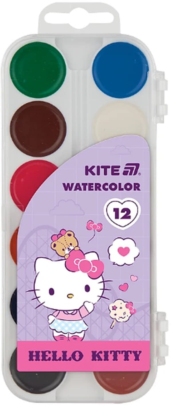Акварель 12 цветн. "Kite" "Hello Kitty" №HК25-061(12)