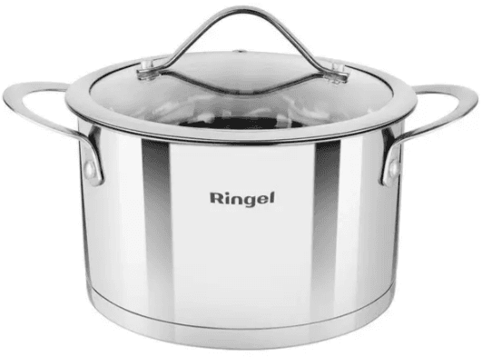 Кастрюля нерж. "Ringel Curry" 20см 4,9л с крышкой №RG-2020-20(6)