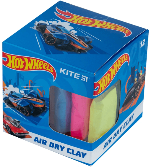 Пластилін "Kite" Hot Wheels 12 кольор.+формочка №HW23-135(24)