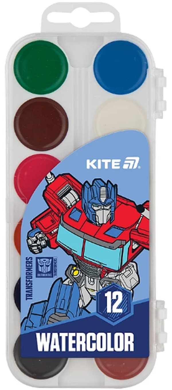 Акварель 12 цветн. "Kite" "Transformers" №TF25-061(12)