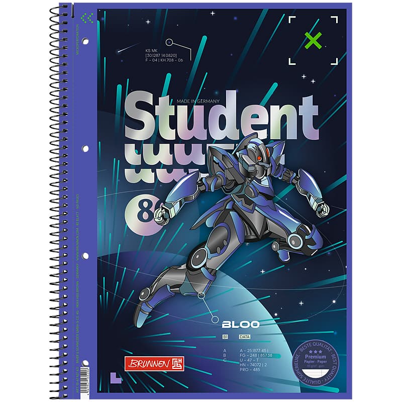 Коледж-блок А4 80арк. лін. "Brunnen HK" Premium Robot Heroes №10-679 27 421(5)