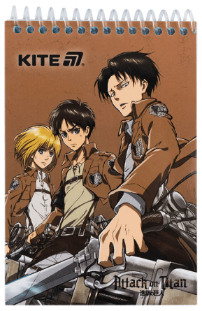 Блокнот пруж. А6 48арк.б/лін. карт. Attack on Titan №AT25-196/Kite/(20)