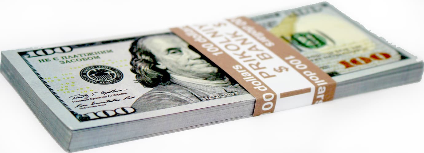 Сувенірні гроші "100$"(80шт)