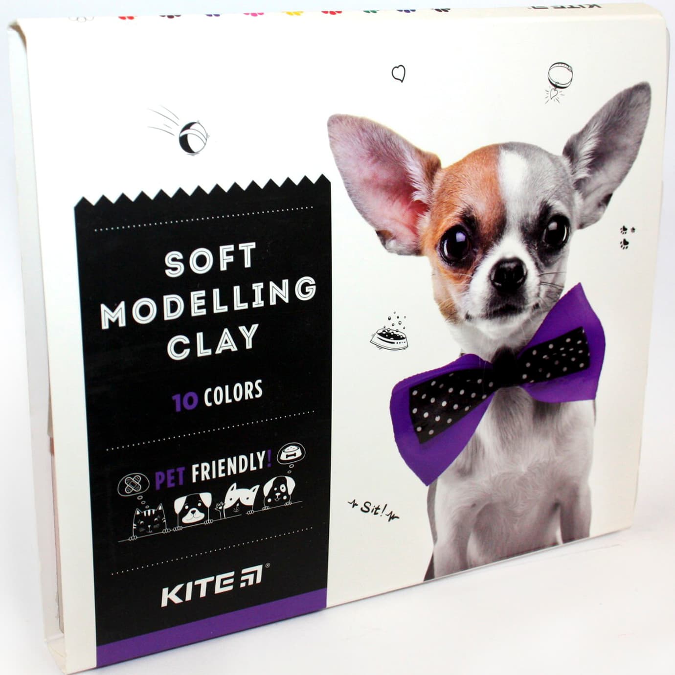 Пластилін "Kite" Dogs 10 кольор. 200гр воск. №K22-084(1)(48)