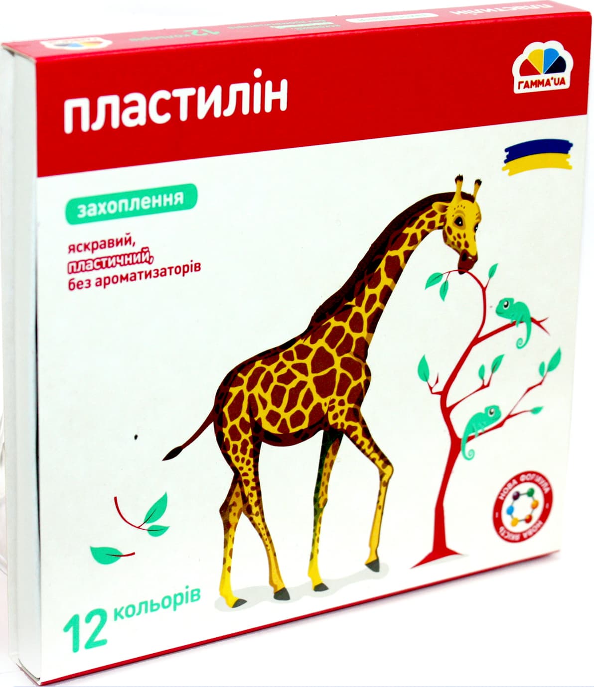 Пластилін 12 кольорів 192 гр Захоплення зі стеком Гамма UA (24) №200312
