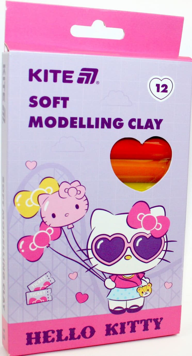Пластилін "Kite" Hello Kitty 12 кольор. 200гр воск. №HK25-086(30)(60)