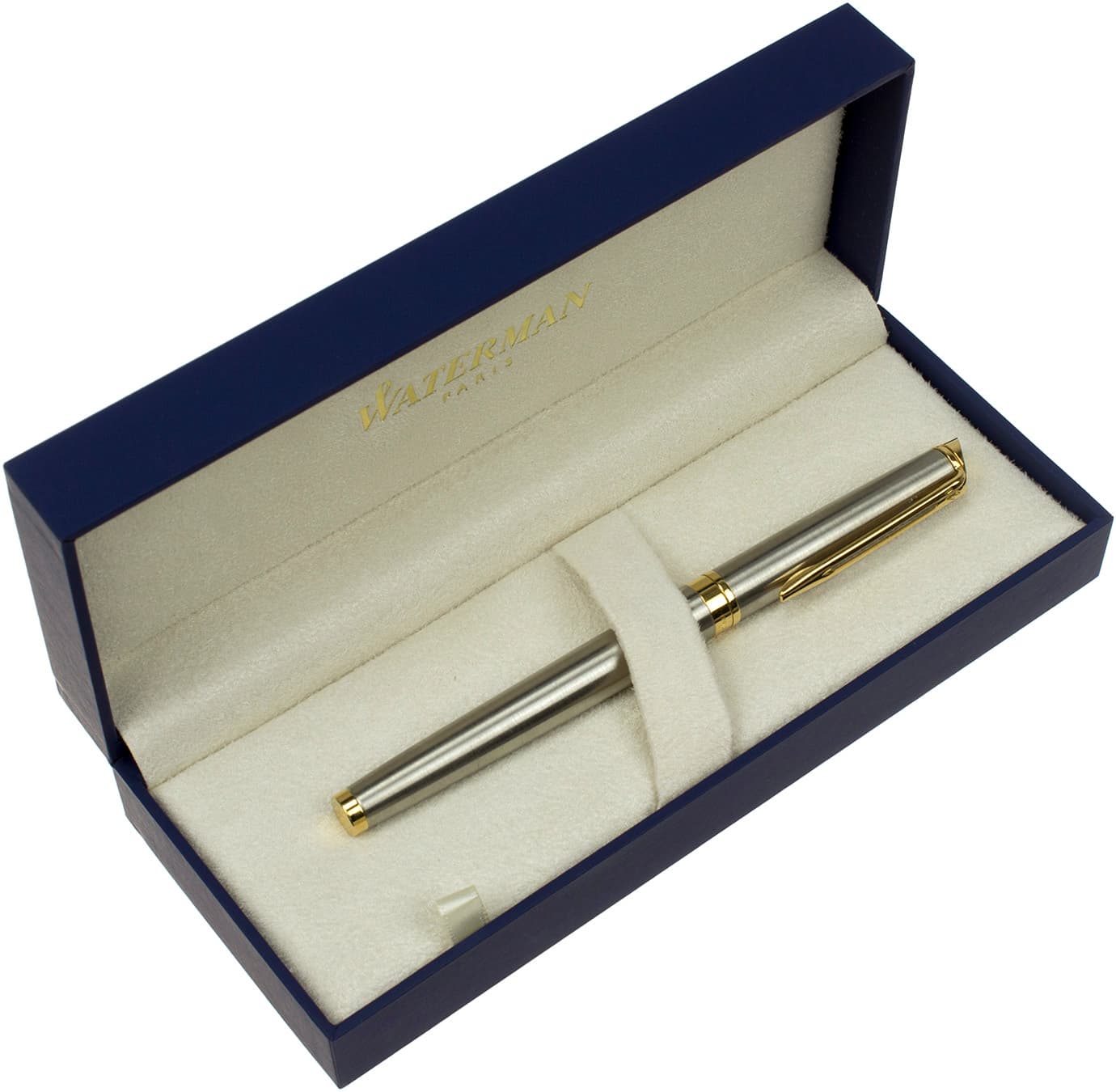 Ручка чернильная Waterman Hemisphere сталь с позолотой 12010