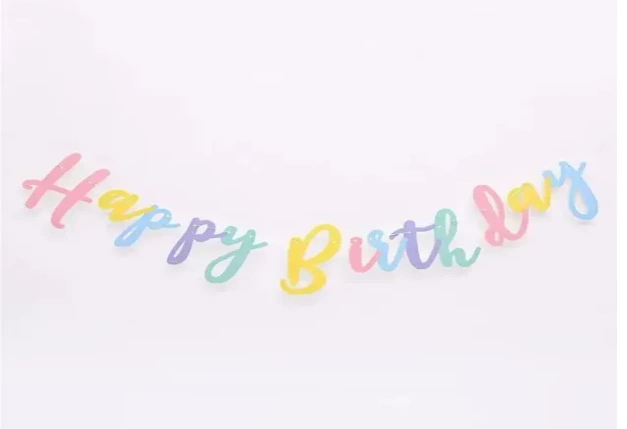 Гирлянда "Happy Birthday" макарун №JQ600086(12)