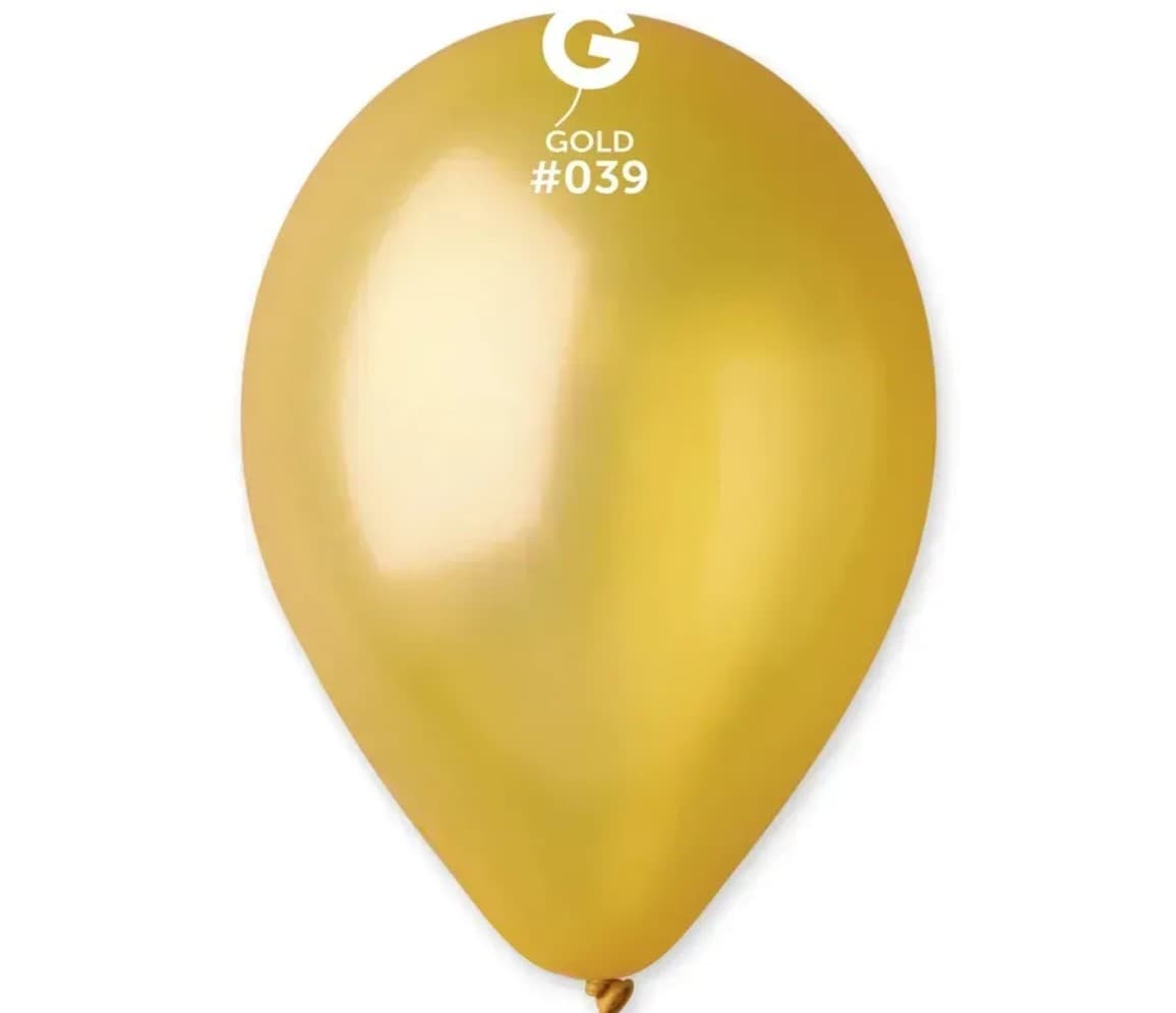 Шарик воздуш. латексный 10"/26см золото №GM90/09581/09391(100)