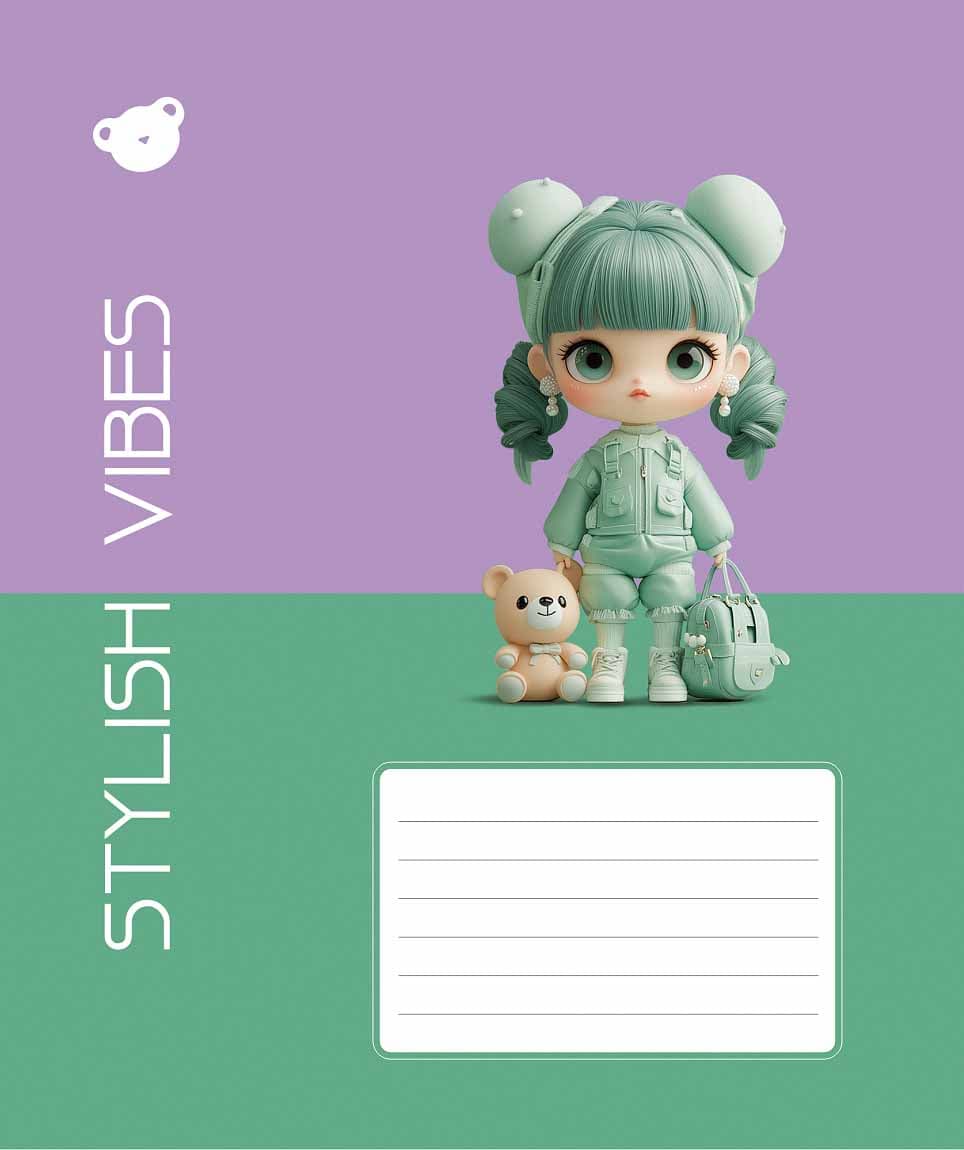Тетрадь 12л. лин. Школярик "Stylish vibes" №012-3568L(30)(300)