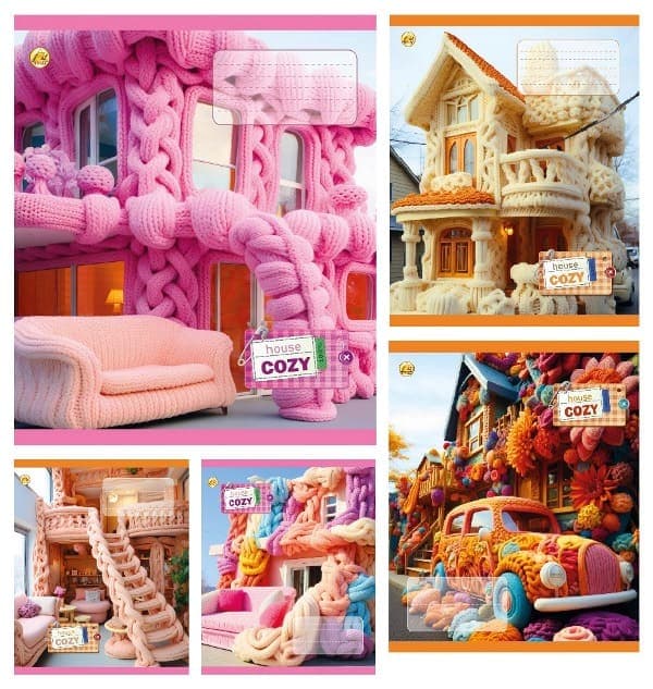 Тетрадь 24л. лин. /ТВ/ "House cozy" №И52307(20)(320)