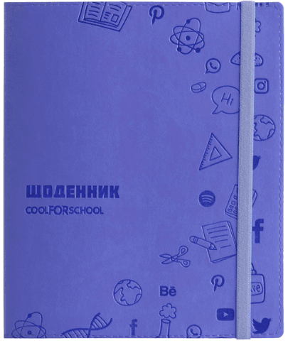 Дневник шк. кожзам. В5 "CoolForSchool" №CF29936-24 с тиснением 48л,тёмно-синий(40)
