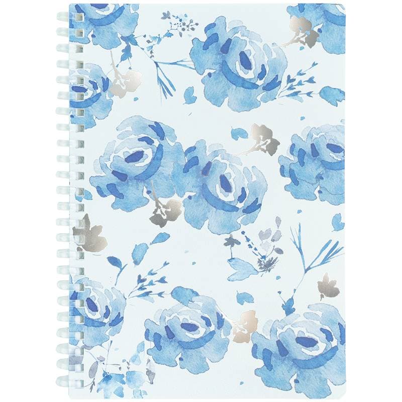 Блокнот пруж. А5 80арк. кліт. пласт. обкл. "Flower Sym 1" №8033-5-A/Axent/(1)(60)