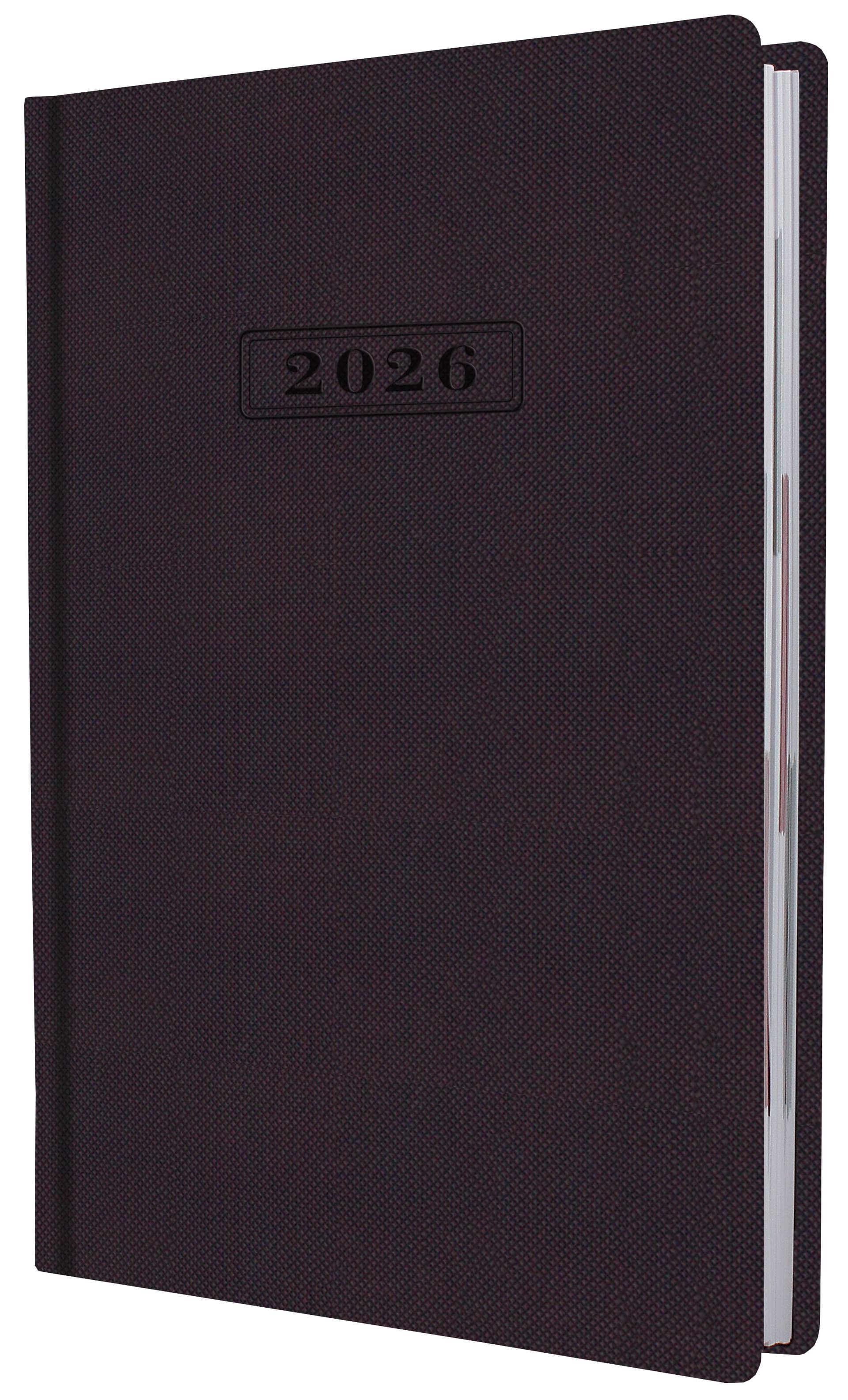 Ежедневник А5 Optima датированный 2025 SQUARE темно коричневый O25204-43