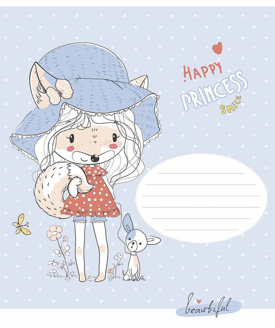 Тетрадь 12л. лин. Star "Happy princess" глиттер №012-3491L(30)(360)