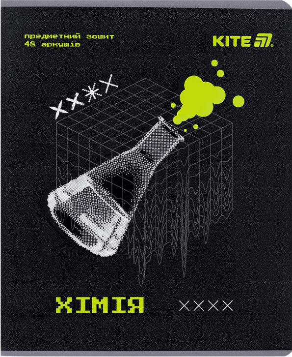 Зошит 48арк. кліт. "Kite" Предметка-Хімія гібр лак+УФ,Techno №K25-240-6(10)(200)