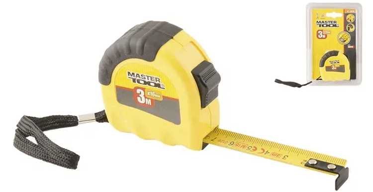 Рулетка Master Tool Shiftlock нейлонове покриття 3 мх16 мм №62-3016