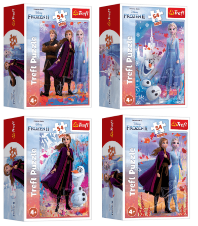 Пазлы Trefl 54эл. Mini Frozen В мире Анны и Эльзы №54173/19637/19640
